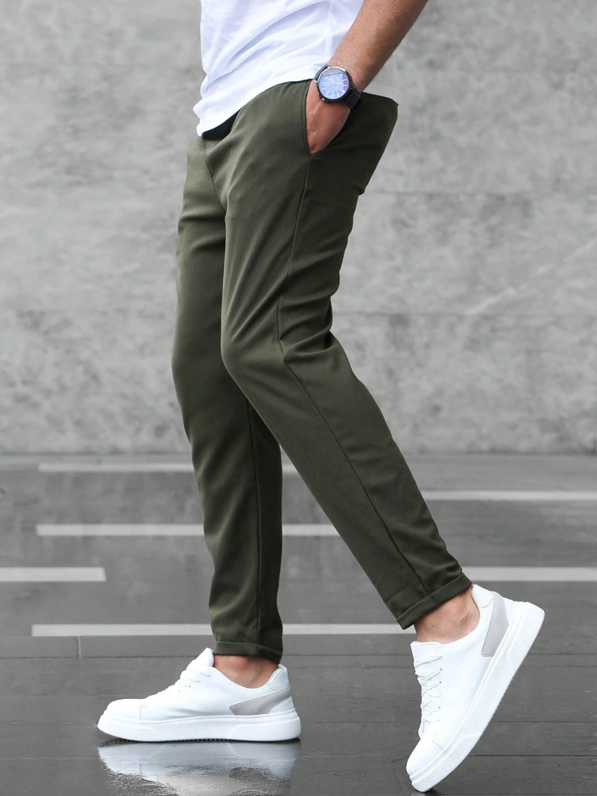 Chino Pants - Men's Casual Skinny Stretch Chino Trousers-Chino Pants-Chaps of London-Chaps of London