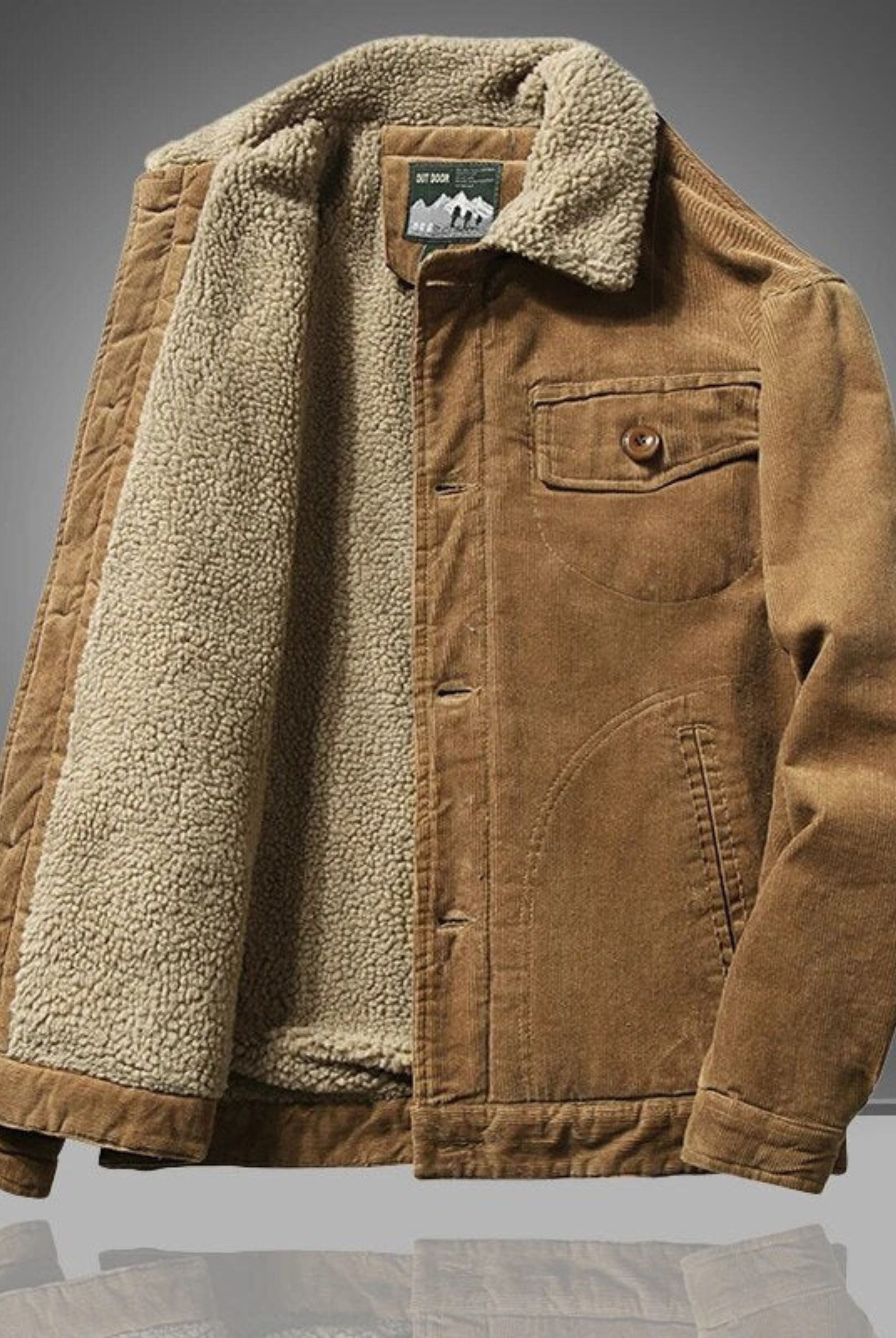 Corduroy Jacket - Casual - Fleece Lined - Winter Jacket - Men's Jacket-Winter Jacket-Chaps of London-Chaps of London