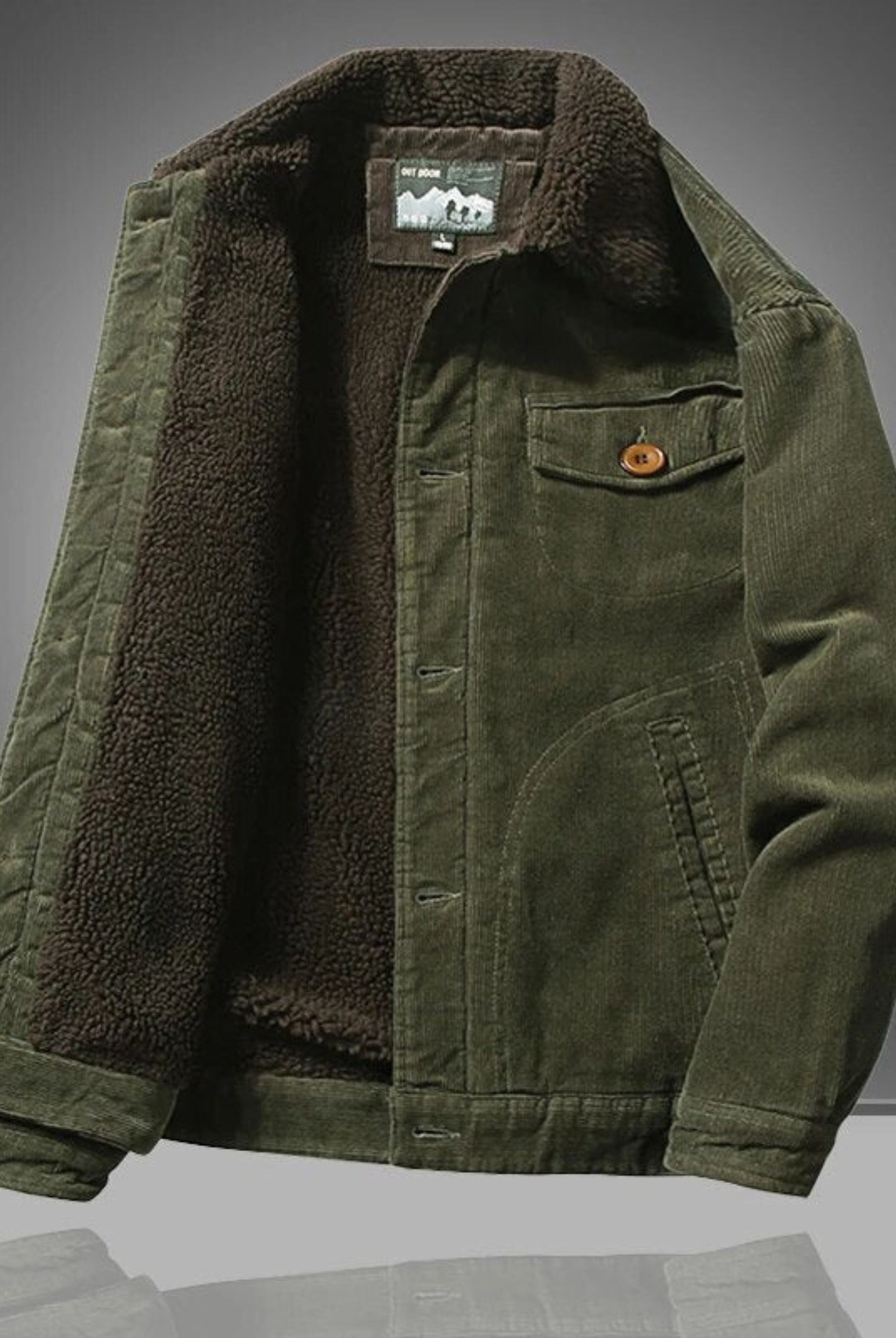 Corduroy Jacket - Casual - Fleece Lined - Winter Jacket - Men's Jacket-Winter Jacket-Chaps of London-Chaps of London