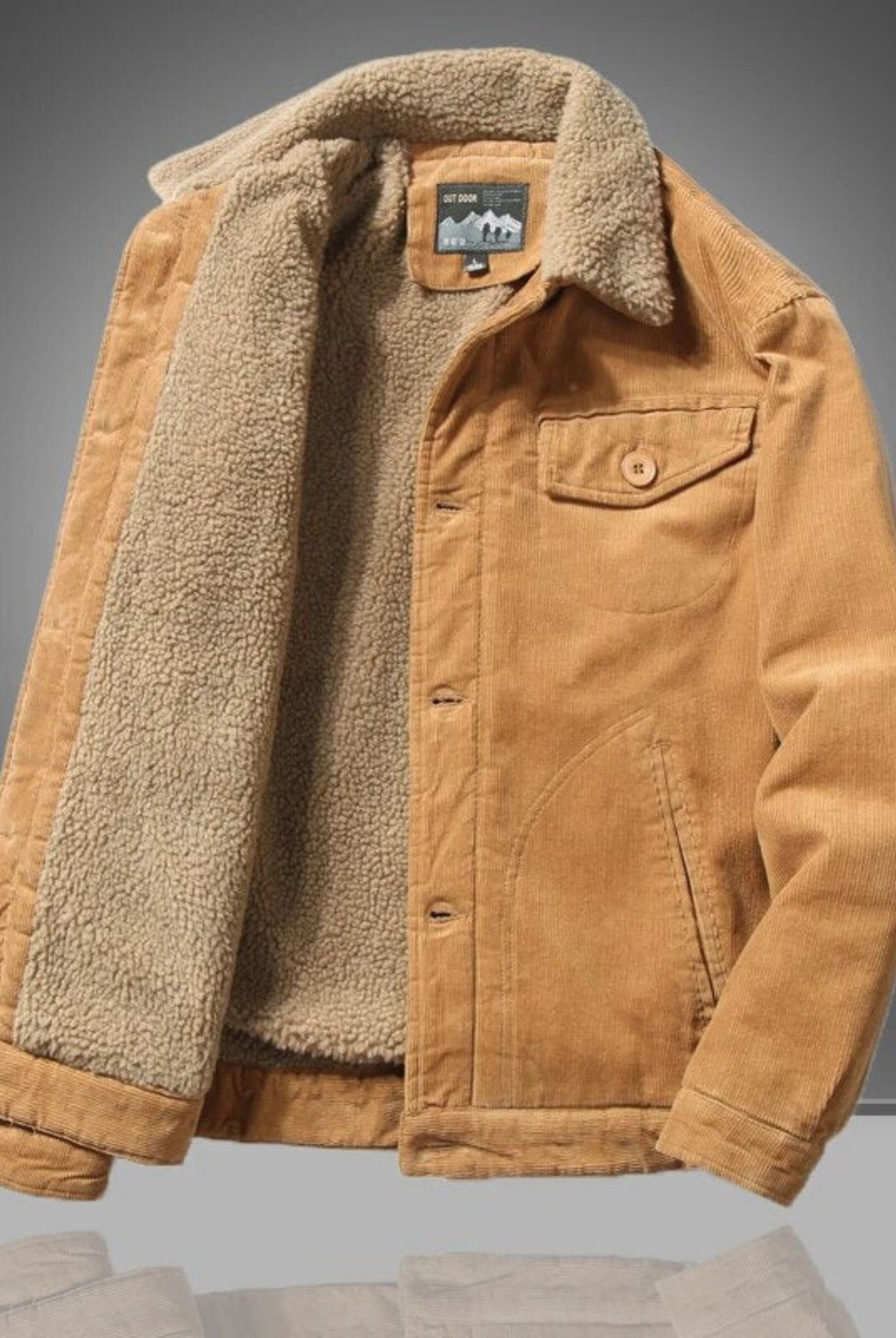 Corduroy Jacket - Casual - Fleece Lined - Winter Jacket - Men's Jacket-Winter Jacket-Chaps of London-Chaps of London