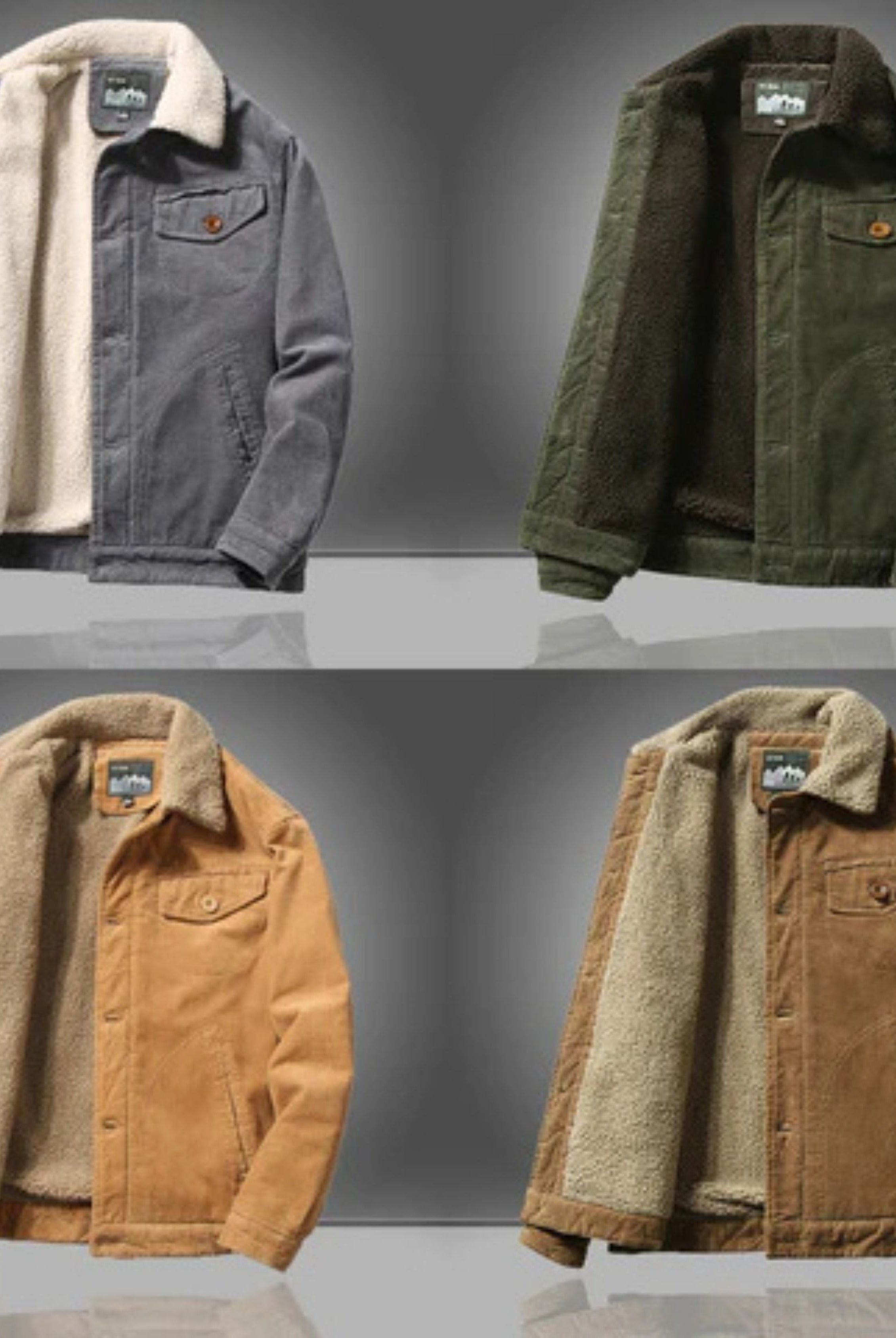 Corduroy Jacket - Casual - Fleece Lined - Winter Jacket - Men's Jacket-Winter Jacket-Chaps of London-Chaps of London