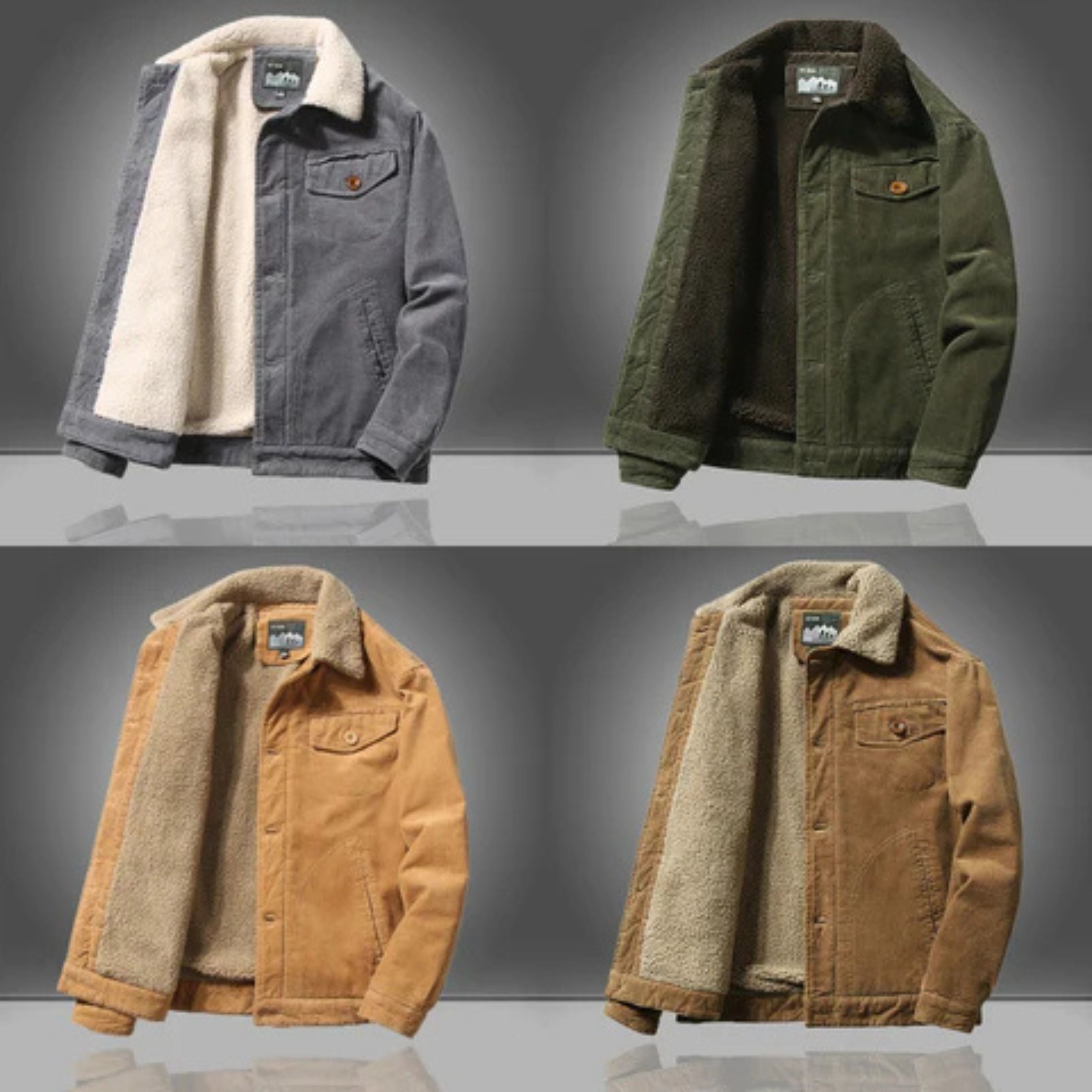 Corduroy Jacket - Casual - Fleece Lined - Winter Jacket - Men's Jacket-Winter Jacket-Chaps of London-Chaps of London