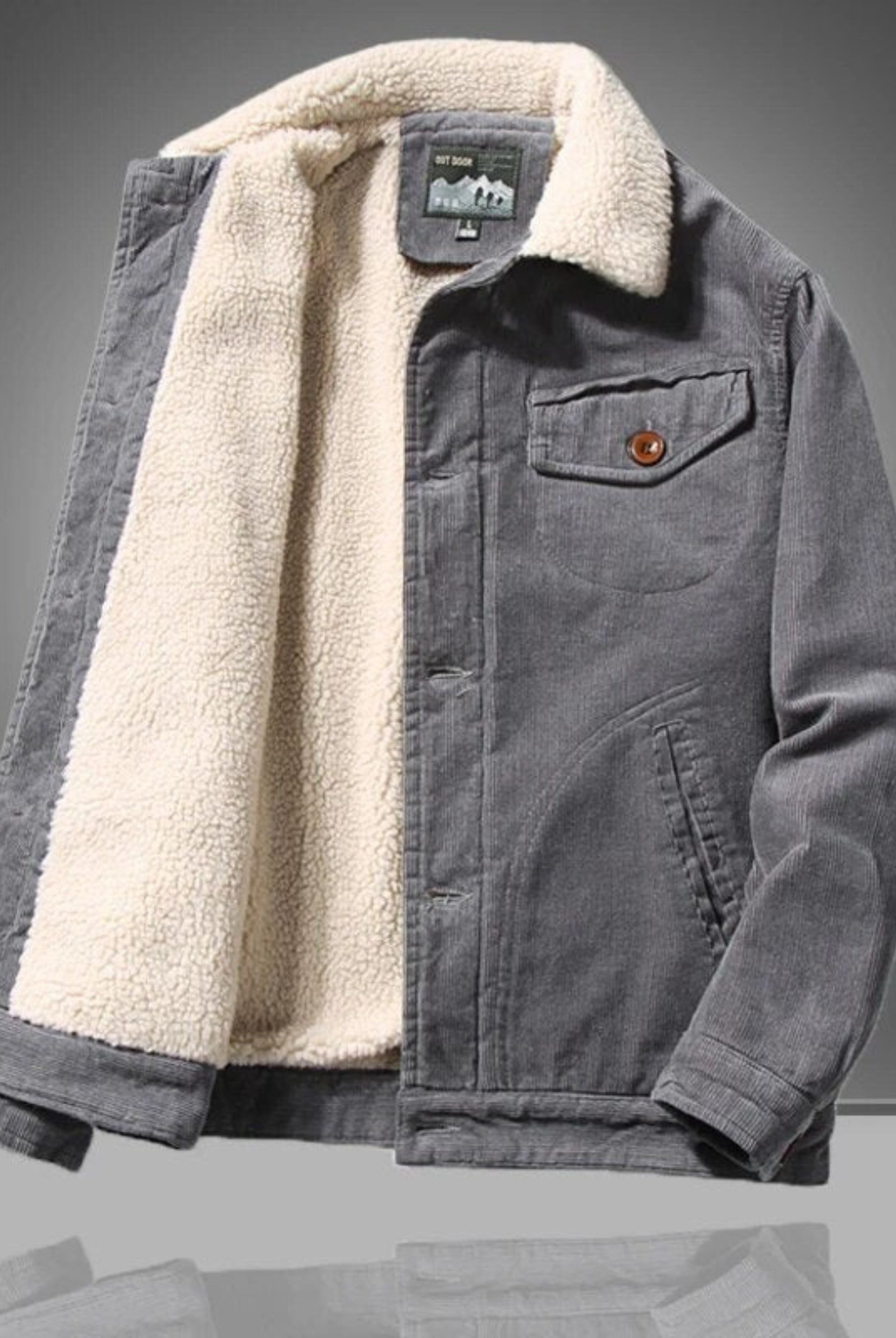 Corduroy Jacket - Casual - Fleece Lined - Winter Jacket - Men's Jacket-Winter Jacket-Chaps of London-Chaps of London