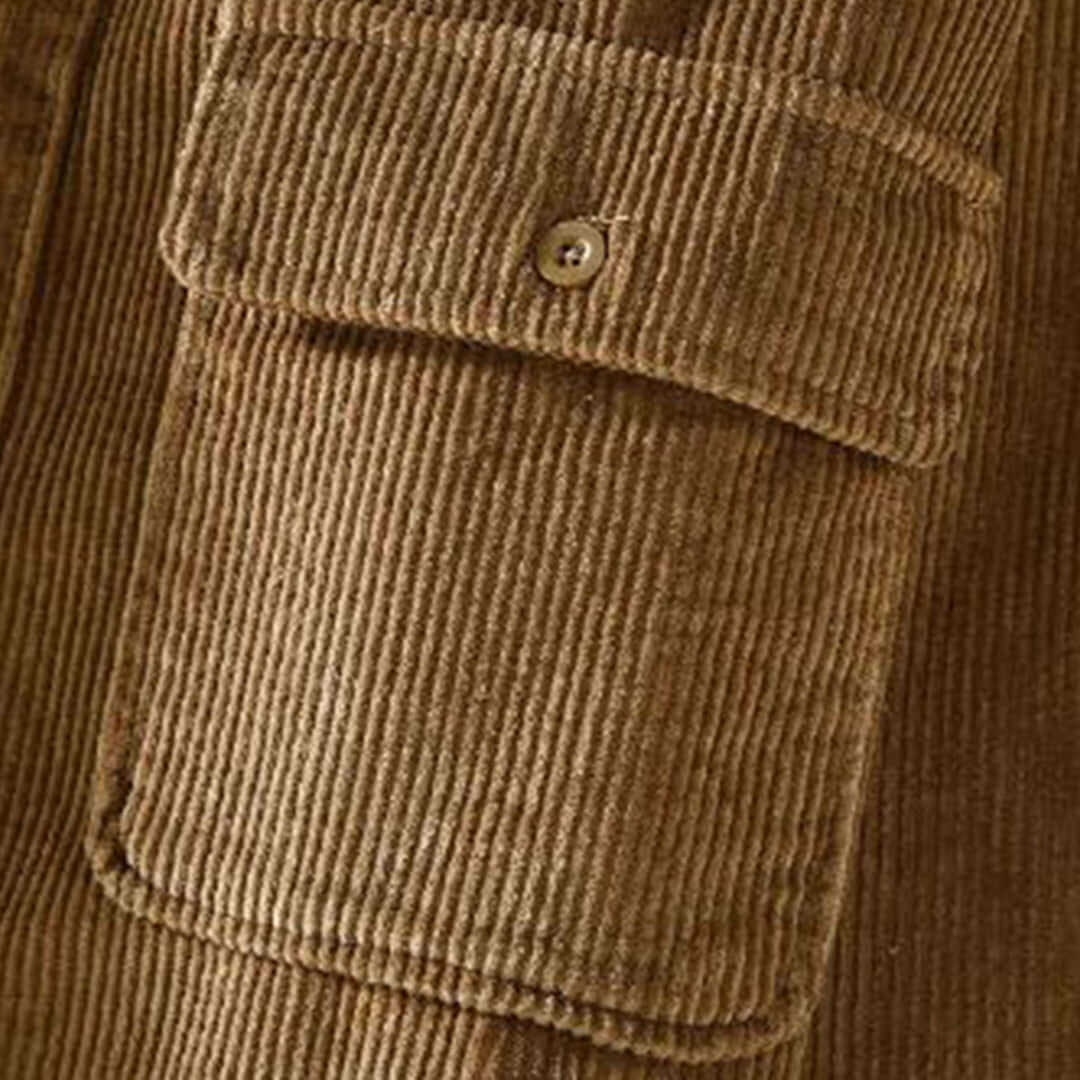 Corduroy Shirt | Fleece Lined | Button-Up | Winter Overshirt | Men's Overshirt-Chaps of London-Chaps of London