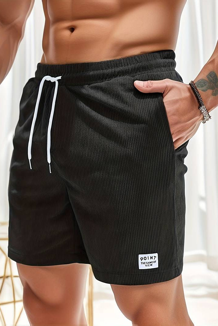 Corduroy Shorts - Drawstring - Elastic Waist - Summer Shorts - Men's Shorts-Chaps of London-Chaps of London