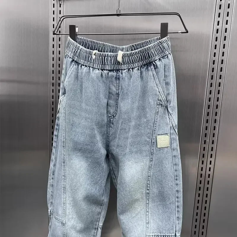 Denim Joggers - Baggy - Elastic Waist - Jogger Jeans - Men's Trousers-Denim Joggers / Jeans-Chaps of London-Chaps of London