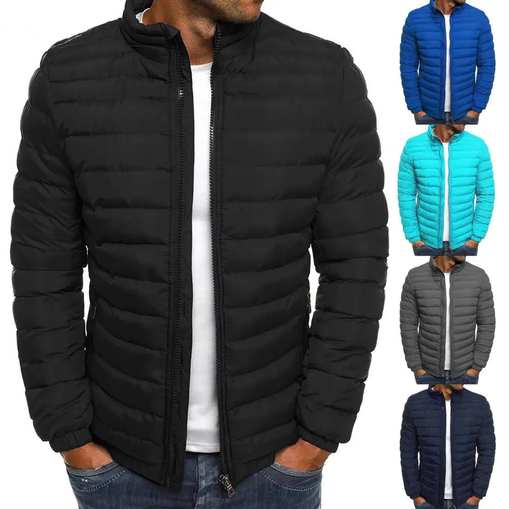 Down Jacket - Lightweight - Zip Up - Autumn Jacket - Men's Jackets-Chaps of London-Black-S-Chaps of London