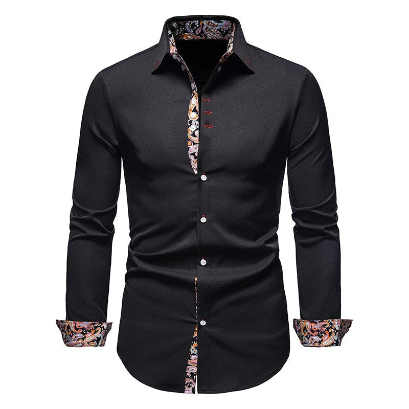 Dress Shirt - Long Sleeve - Collared - Button-Up Shirt - Men's Shirts-Shirt-Chaps of London-Chaps of London