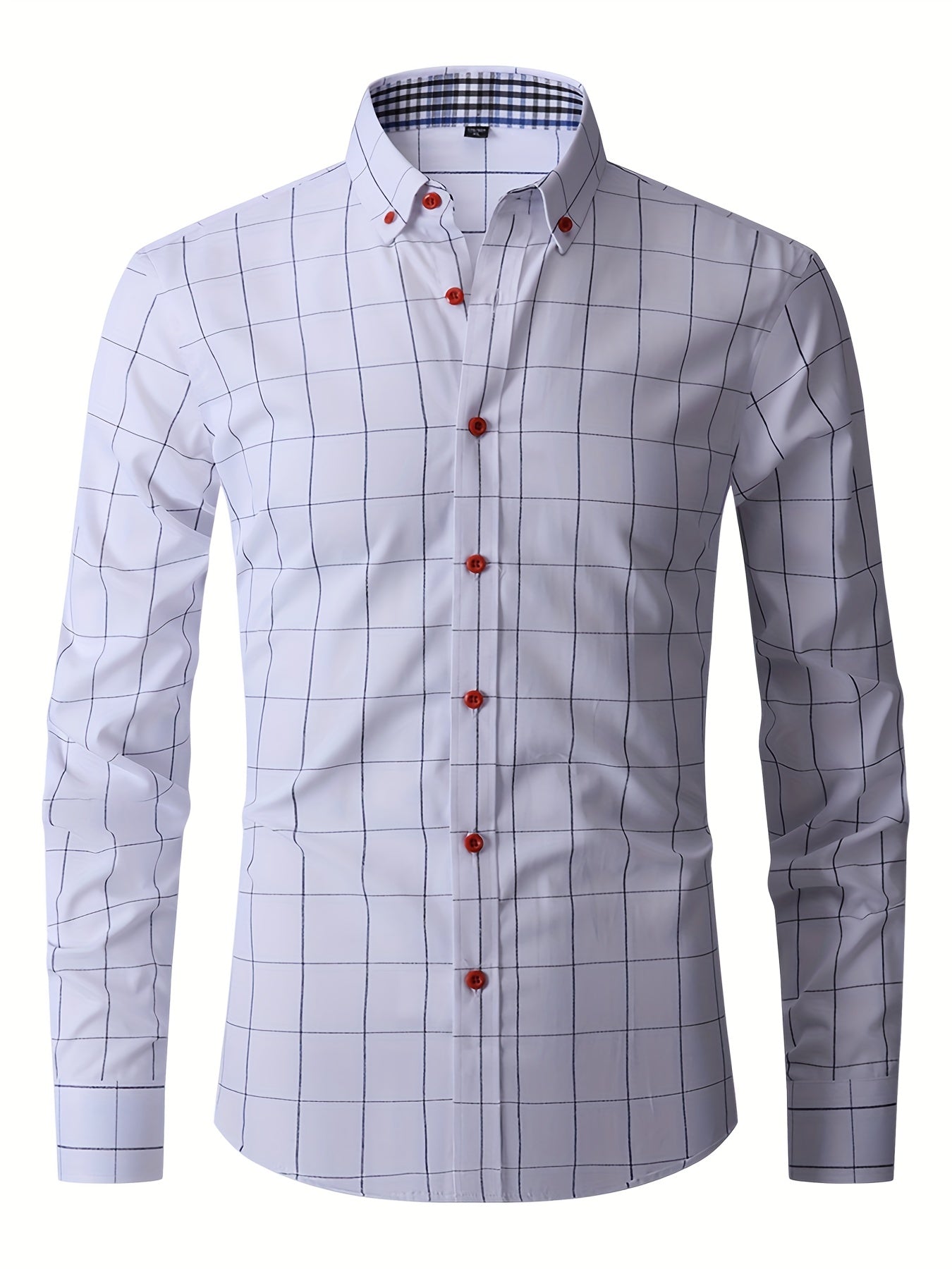 Dress Shirt | Long Sleeve | Slim Fit | Oxford Shirt | Men's Button-Up Shirt-Men Shirts-Chaps of London-White-M-Chaps of London