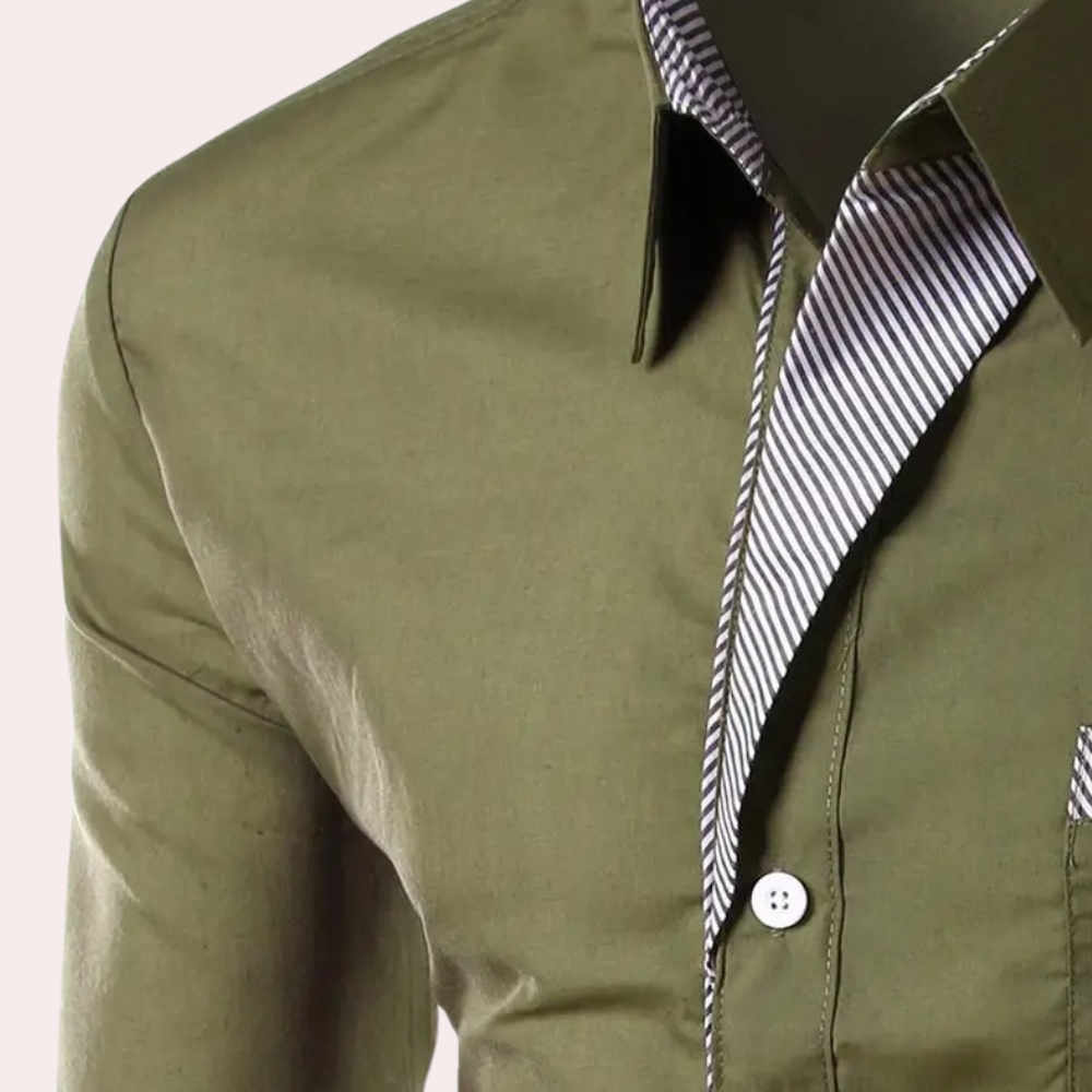 Dress Shirt | Slim Fit | Long Sleeve | Button-Up Shirt | Men's Shirt-Fashion Men Shirt Dress All-year-Chaps of London-Chaps of London