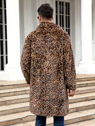 Faux Fur Coat - Men's Fluffy Mid Length Fake Fur Winter Coat-Chaps of London-Chaps of London