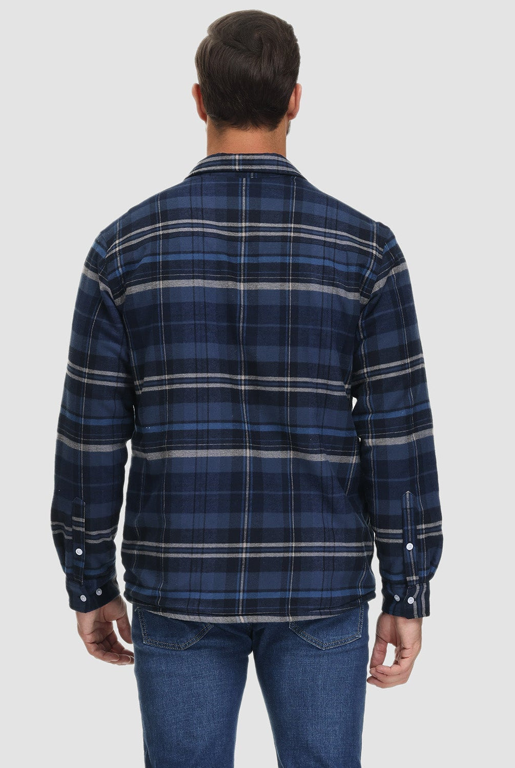 Flannel Jacket - Men's Fleece Lined Plaid Overshirt Jacket for Winter-Chaps of London-Chaps of London