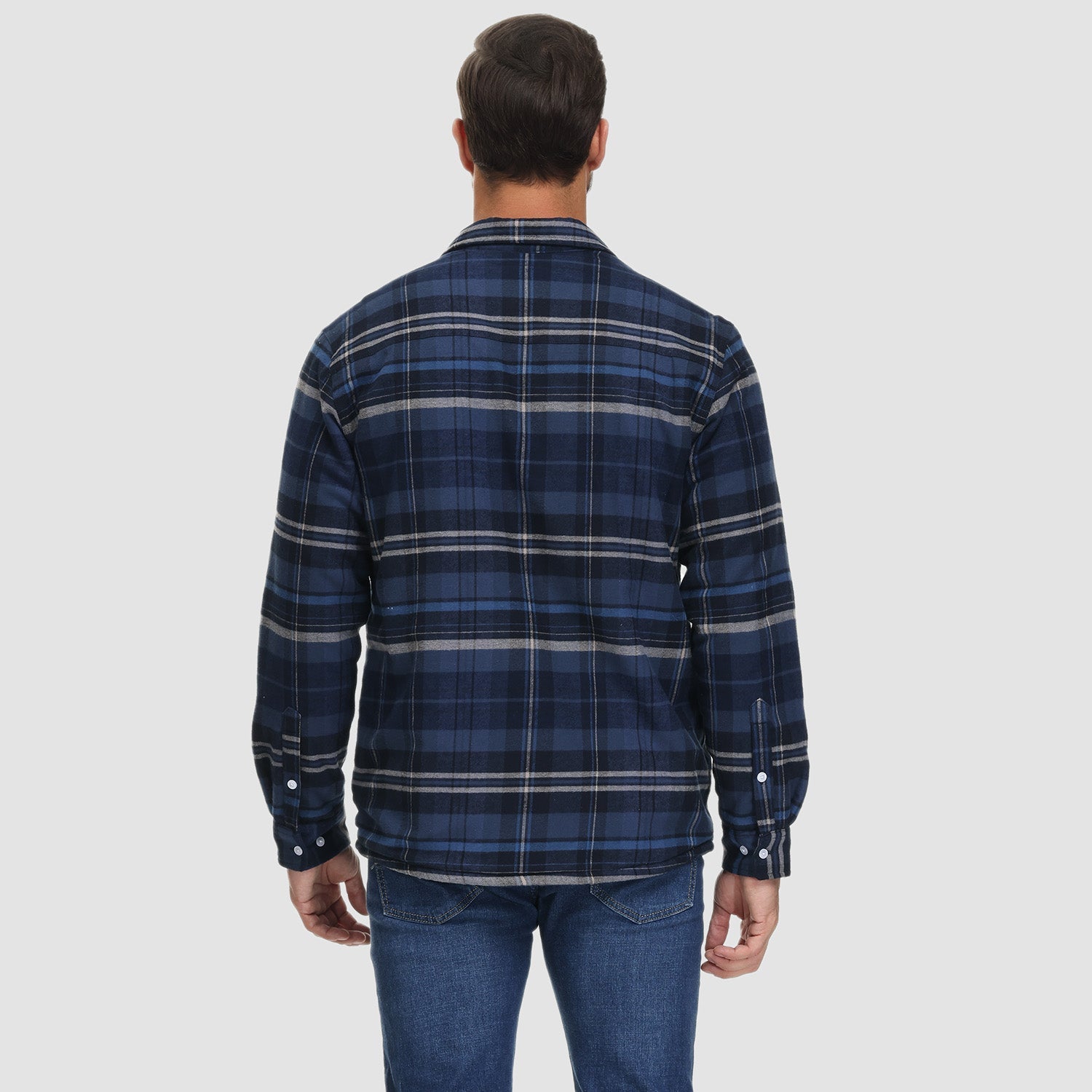 Flannel Jacket - Men's Fleece Lined Plaid Overshirt Jacket for Winter-Chaps of London-Chaps of London
