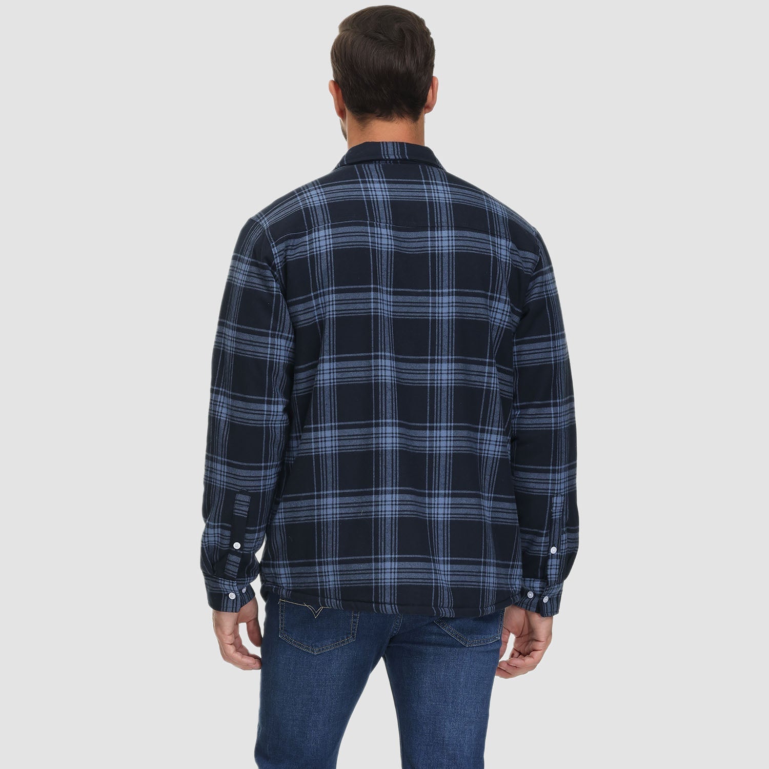Flannel Jacket - Men's Fleece Lined Plaid Overshirt Jacket for Winter-Chaps of London-Chaps of London