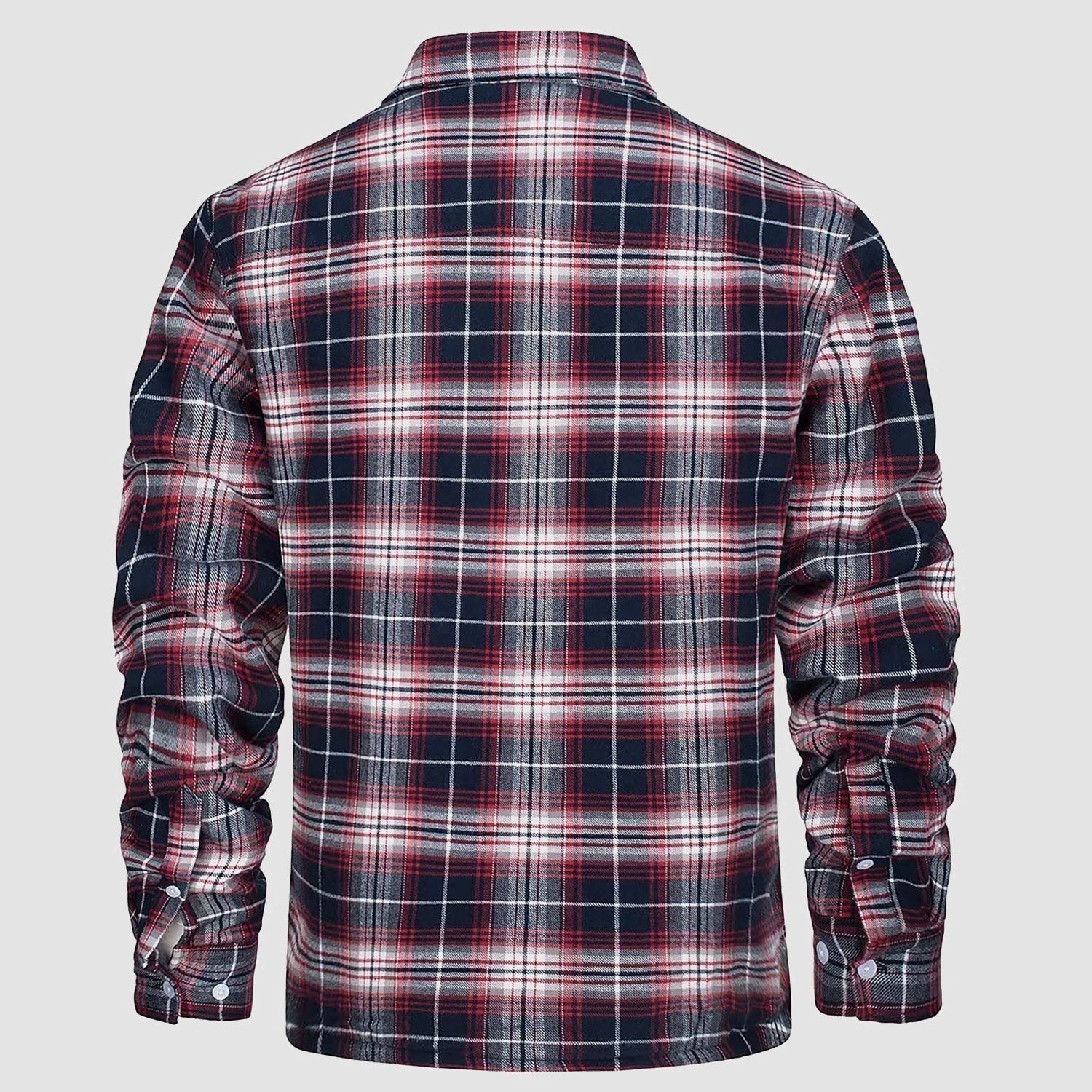 Flannel Jacket - Men's Fleece Lined Plaid Overshirt Jacket for Winter-Chaps of London-Chaps of London