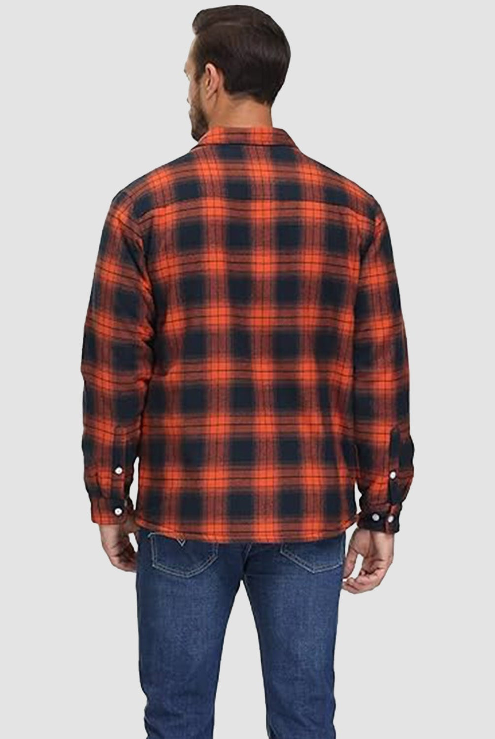 Flannel Jacket - Men's Fleece Lined Plaid Overshirt Jacket for Winter-Chaps of London-Chaps of London