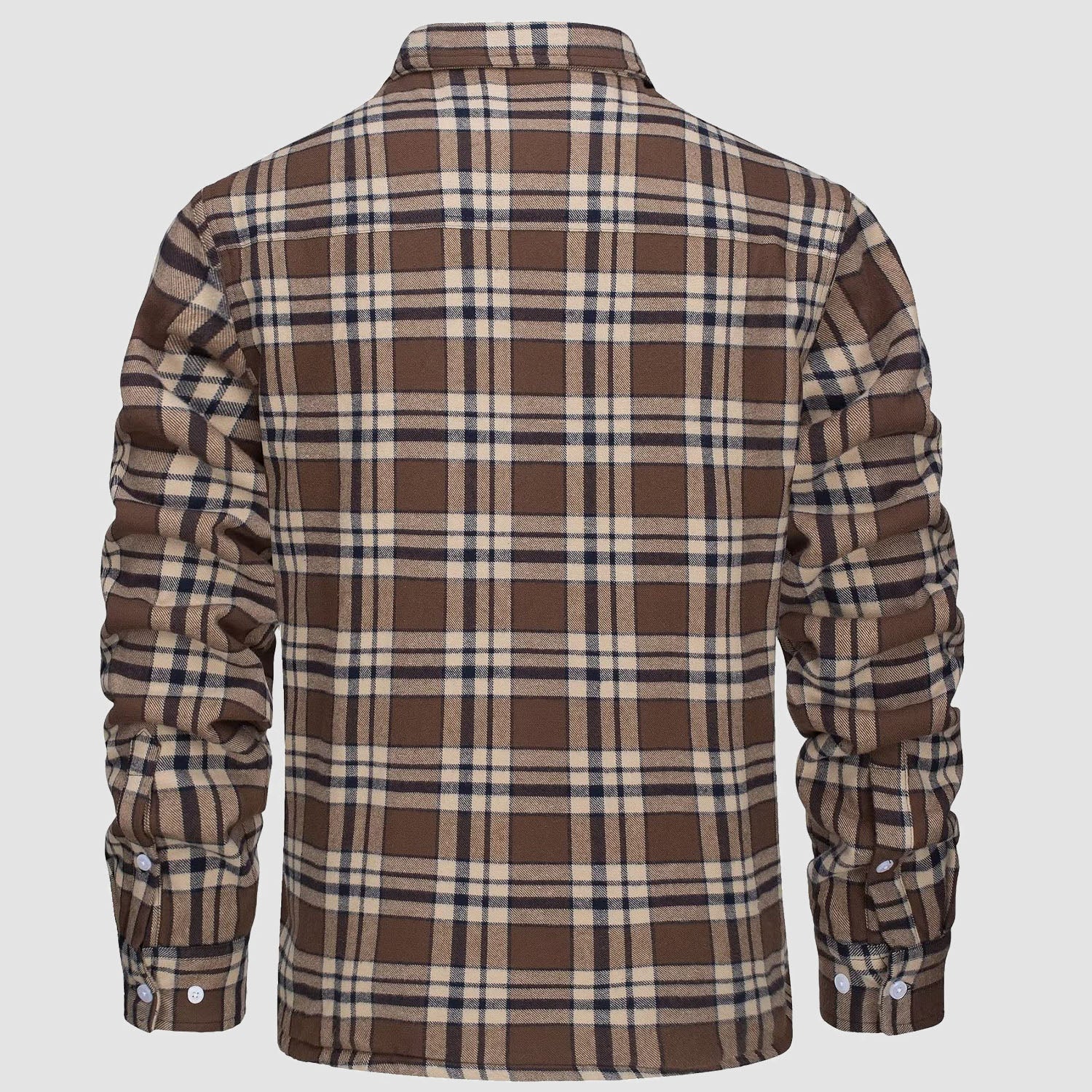 Flannel Jacket - Men's Fleece Lined Plaid Overshirt Jacket for Winter-Chaps of London-Chaps of London