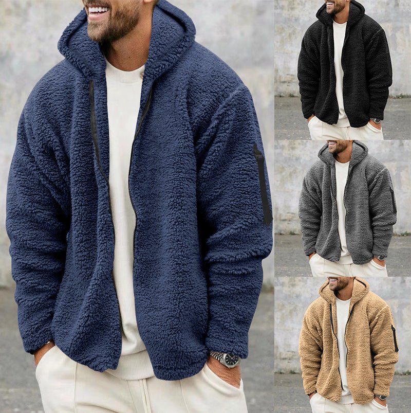 Fleece Hoodie | Warm | Zip-Up | Teddy Hoodie | Men's Fleece Jacket-Sweatshirts & Hoodies-Chaps of London-Chaps of London