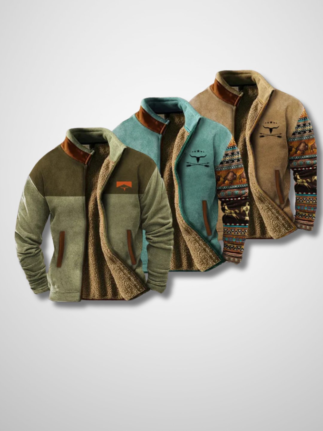 Fleece Jacket - Men's Warm Zip-Up Sherpa Lined Jacket for Winter-Men's Fleece Jacket-Chaps of London-Chaps of London