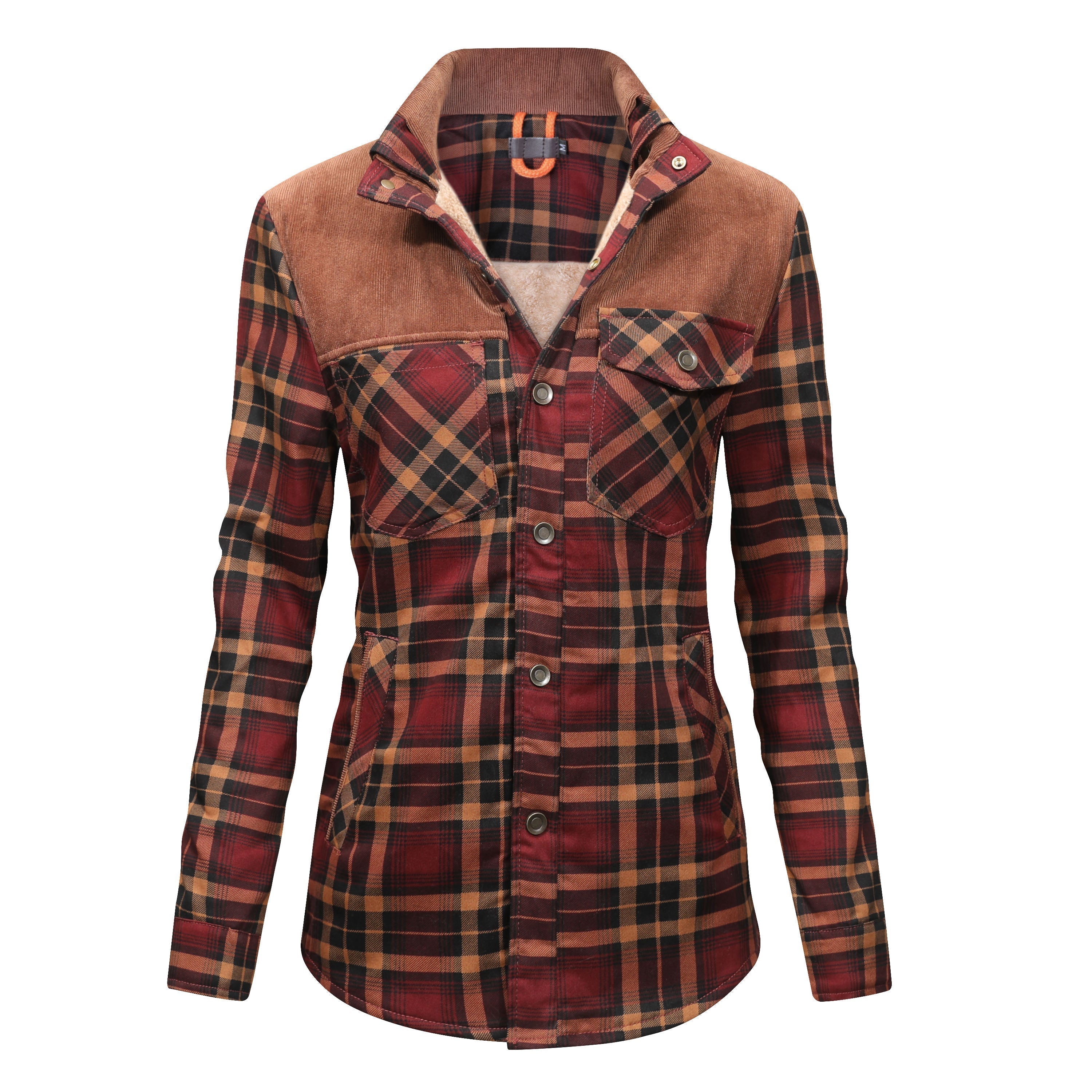 Fleece Lined Jacket | Plaid | Button-Up | Checkered Jacket | Men's Overshirt-Winterjacken-Chaps of London-Chaps of London