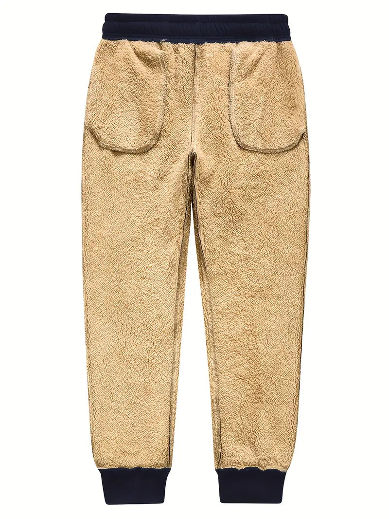 Fleece Lined Joggers - Warm - Black - Winter Sweats - Men's Joggers-Sweatpants-Chaps of London-Chaps of London