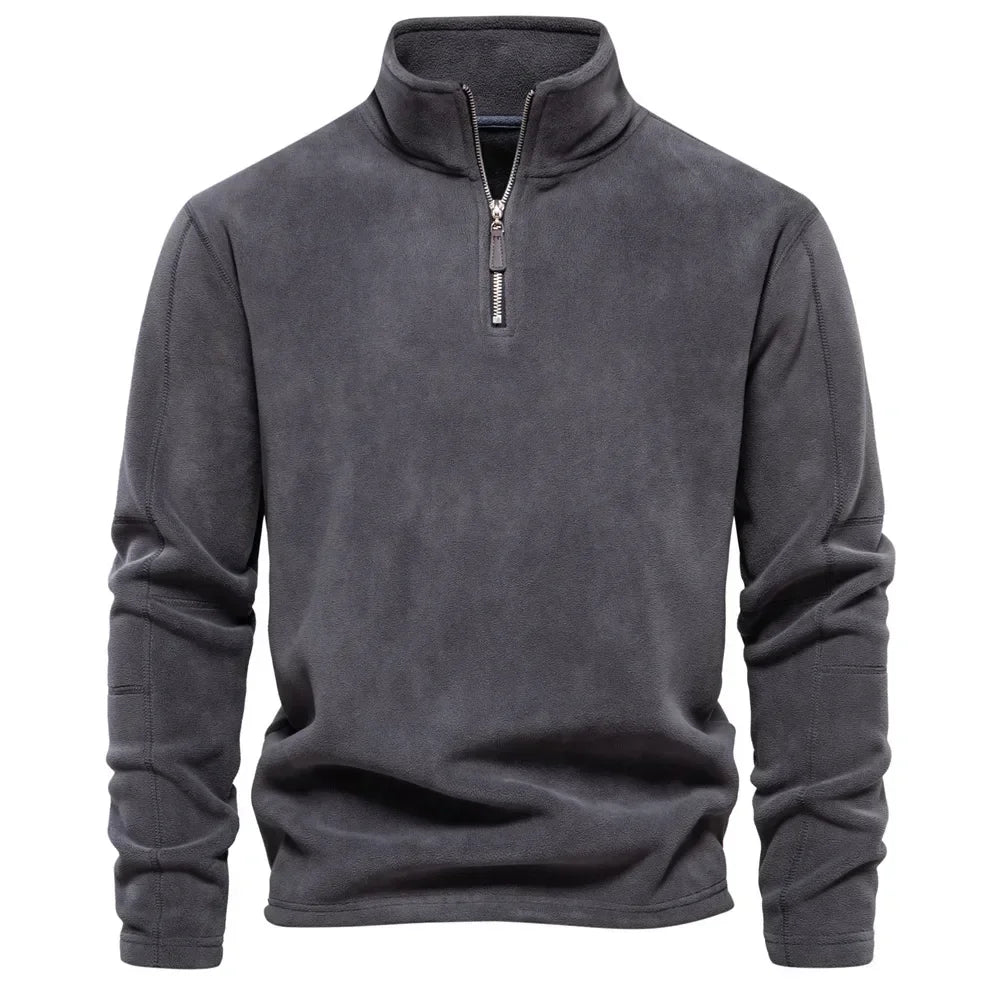 Fleece Pullover - Quarter Zip - Warm - Fleece Sweater - Men's Half Zip Fleece-Chaps of London-Chaps of London