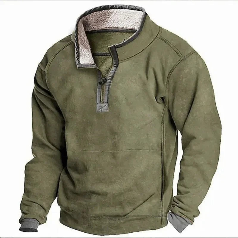 Fleece Sweater | Quarter Zip | Half Zip | Fleece Pullover | Men's Winter Clothes-Men's Fleece Pullover-Chaps of London-Chaps of London