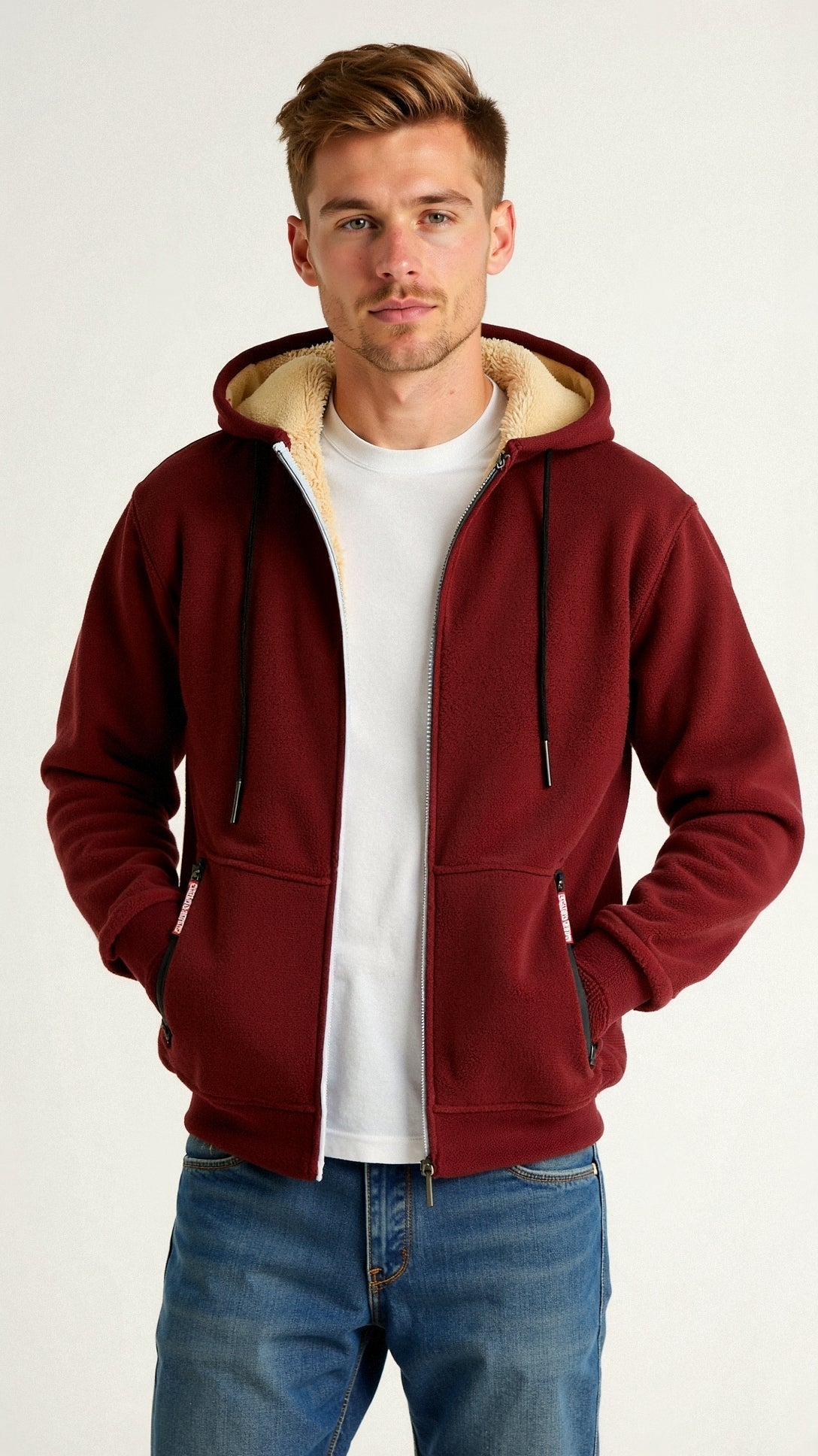 Fur Lined Hoodie - Warm - Zip-Up - Winter Hoodie - Men's Hoodie Jacket-Chaps of London-Chaps of London