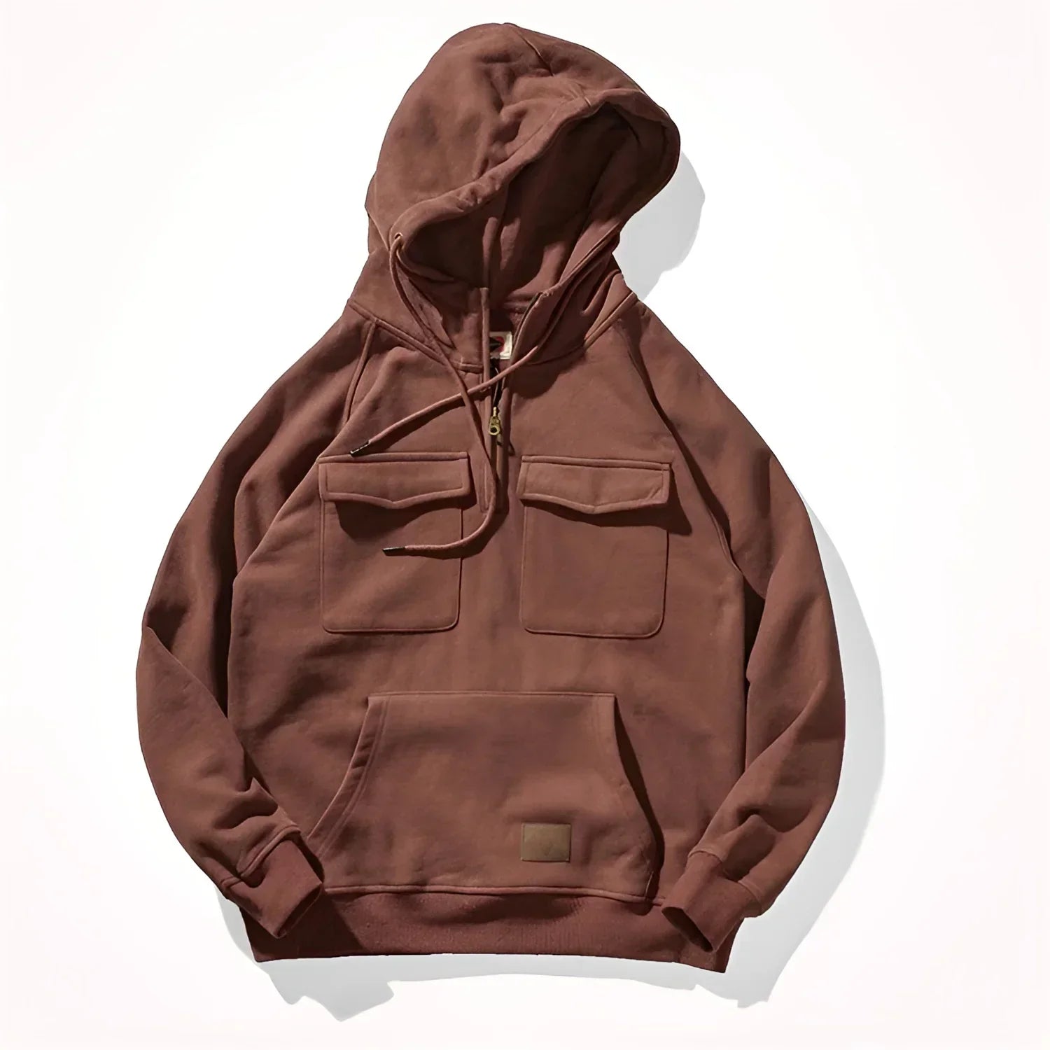 Half Zip Hoodie - Pullover - Kangaroo Pocket - Cargo Hoodie - Men's Hoodie-Hoodie-Chaps of London-Chaps of London