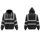 Hi Vis Jacket - Hooded - Workwear - Reflective Jacket - Men's Jacket-Hi Vis Jacket-Chaps of London-Black-S-Chaps of London