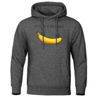 Hoodie - Banana Print - Kangaroo Pocket - Pullover Hoodie - Men's Hoodies-Hoodies & Sweatshirts-Chaps of London-Dark Gray-S-Chaps of London