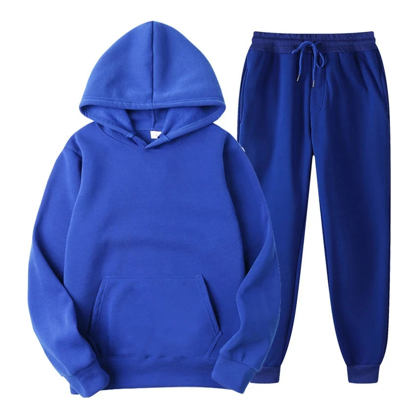 Hoodie Jogger Set - Drawstring - Two-Piece - Sweatsuit - Men's Clothing-Chaps of London-Chaps of London