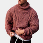 Knitted Jumper | Chunky | Turtleneck | Knitted Sweater | Men's Jumper-Knitted Jumper-Chaps of London-Red-S-Chaps of London