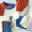 Knitted Sweater - Patchwork - Loose Fit - Pullover Sweater - Men's Knitted Jumper-Men's Long Sleeves-Chaps of London-Chaps of London