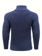 Knitted Sweater | Roll Neck | Chunky | Knitted Jumper | Men's Clothing-Men's Knitted Sweater-Chaps of London-Chaps of London