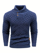 Knitted Sweater | Roll Neck | Chunky | Knitted Jumper | Men's Clothing-Men's Knitted Sweater-Chaps of London-Chaps of London