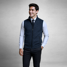Knitted Vest - Men's Sleeveless Woolen Zip-Up Vest-Men's Knitted Vest-Chaps of London-Chaps of London