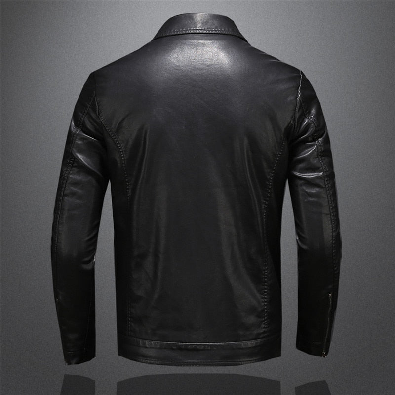 Leather Jacket - Black - Vegan Leather - Leatherette Jacket - Men's Jacket-Men's Leather Jacket-Chaps of London-Chaps of London