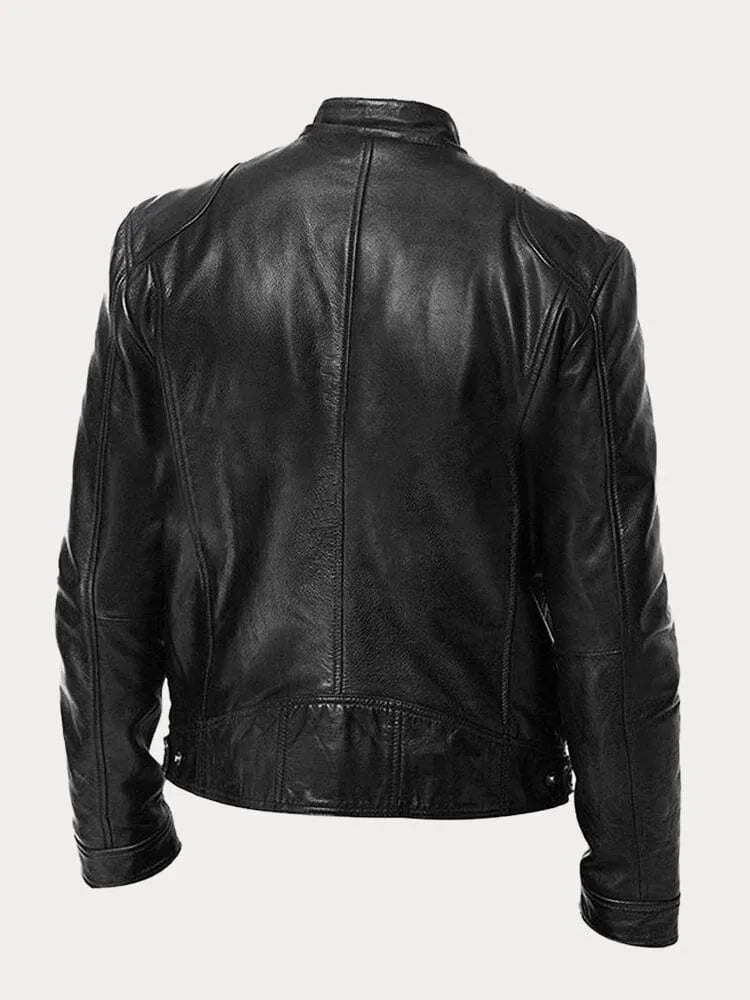 Leather Jacket | Zip-Up | Regular Fit | Biker Jacket | Men's Leather Jacket -Men’s Leather Jacket-Chaps of London-Chaps of London