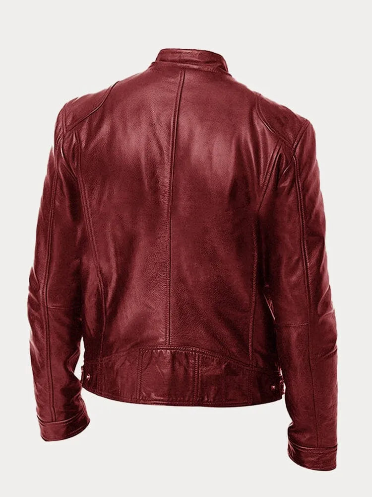 Leather Jacket | Zip-Up | Regular Fit | Biker Jacket | Men's Leather Jacket -Men’s Leather Jacket-Chaps of London-Chaps of London