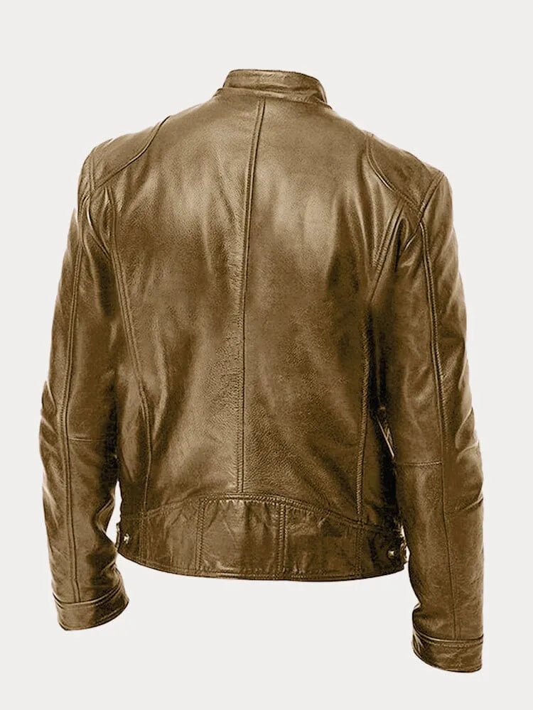 Leather Jacket | Zip-Up | Regular Fit | Biker Jacket | Men's Leather Jacket -Men’s Leather Jacket-Chaps of London-Chaps of London