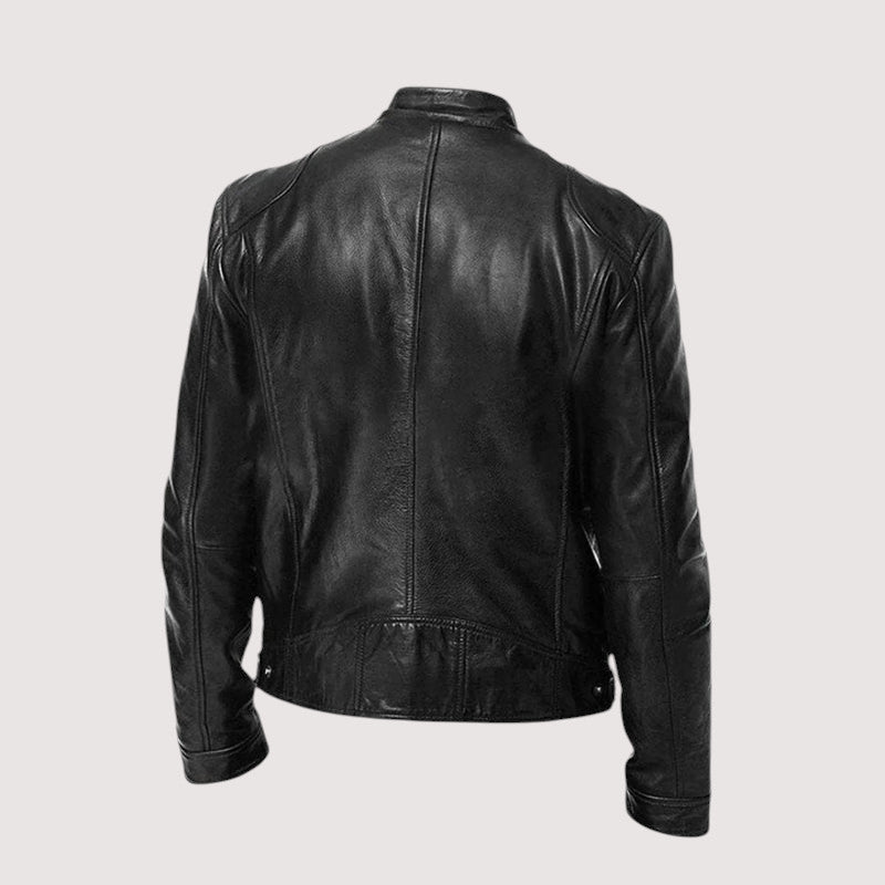 Leatherette Jacket - Regular Fit - Vegan Leather - Biker Jacket - Men's Leather Jacket-Men's Leather Jacket-Chaps of London-Chaps of London
