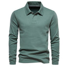 Long Sleeve Polo Shirt - Men's Classic Collared Polo Shirt-Chaps of London-Green-S-Chaps of London
