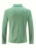 Long Sleeve Polo Shirt - Men's Plain Collared Button Neck Polo Shirt-Men's Long-Sleeve Polo Shirt-Chaps of London-Chaps of London