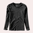 Long Sleeve T-Shirt | V-Neck | Long Sleeve Shirts | Men's Clothing-Chaps of London-Black round neck-S-Chaps of London