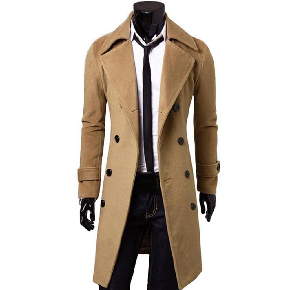 Men's Coat - Double Breasted - Turn-down Collar - Autumn Jacket - Trench Coat-Chaps of London-Chaps of London