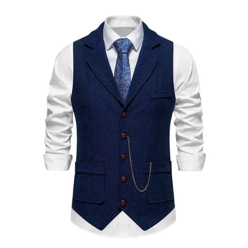 Men's Elegant Lapel Vest-Tops-Chaps of London-Chaps of London