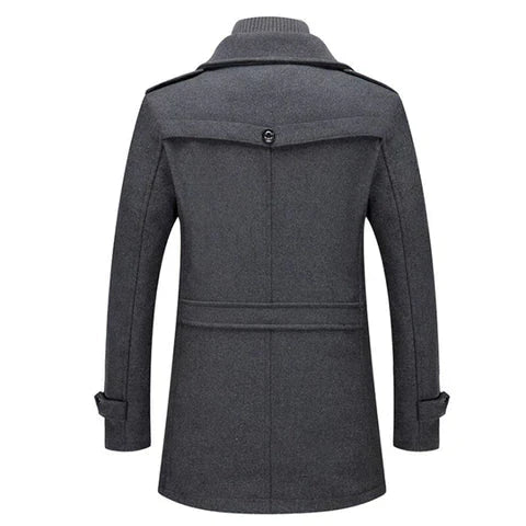 Men's Jacket - Zip-Up - Single Breasted - Woolen Coat - Winter Jacket-Jacket-Chaps of London-Chaps of London