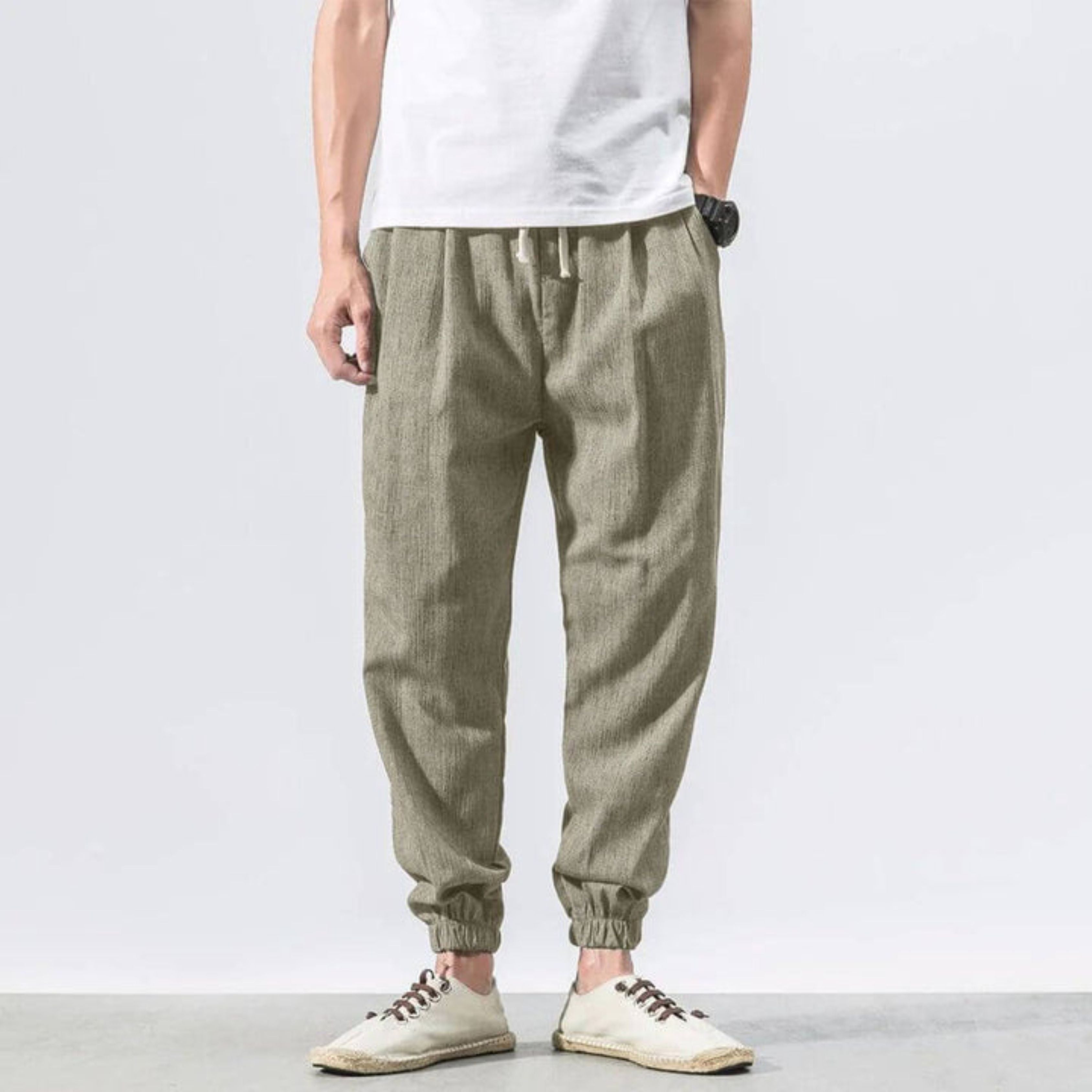 Men's Joggers - Leisure - Lightweight - Drawstring Pants - Men's Pants-Chaps of London-Chaps of London