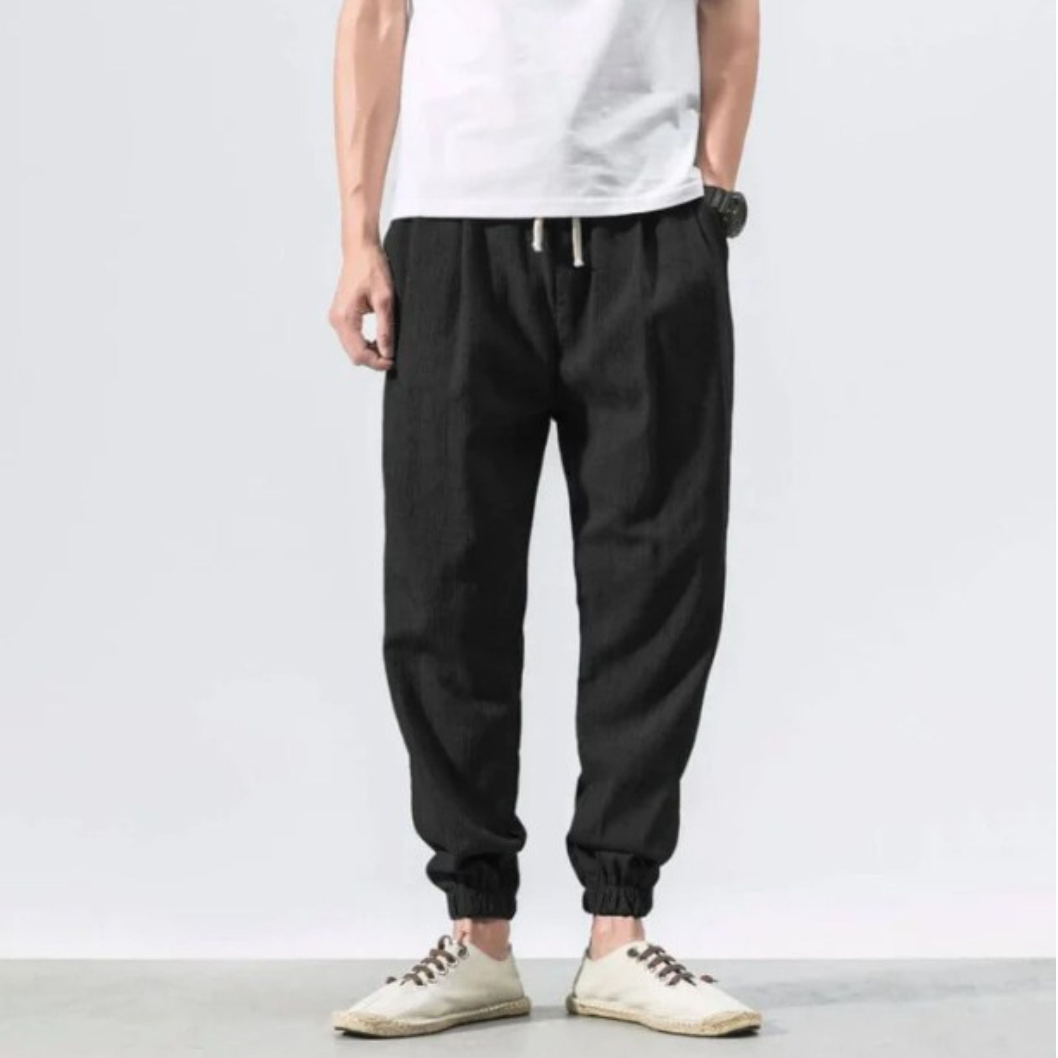 Men's Joggers - Leisure - Lightweight - Drawstring Pants - Men's Pants-Chaps of London-Chaps of London